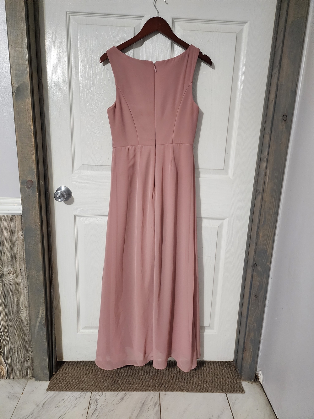 Azazie Dusty Rose Pink Pleated Jumpsuit - Picture 4 of 13